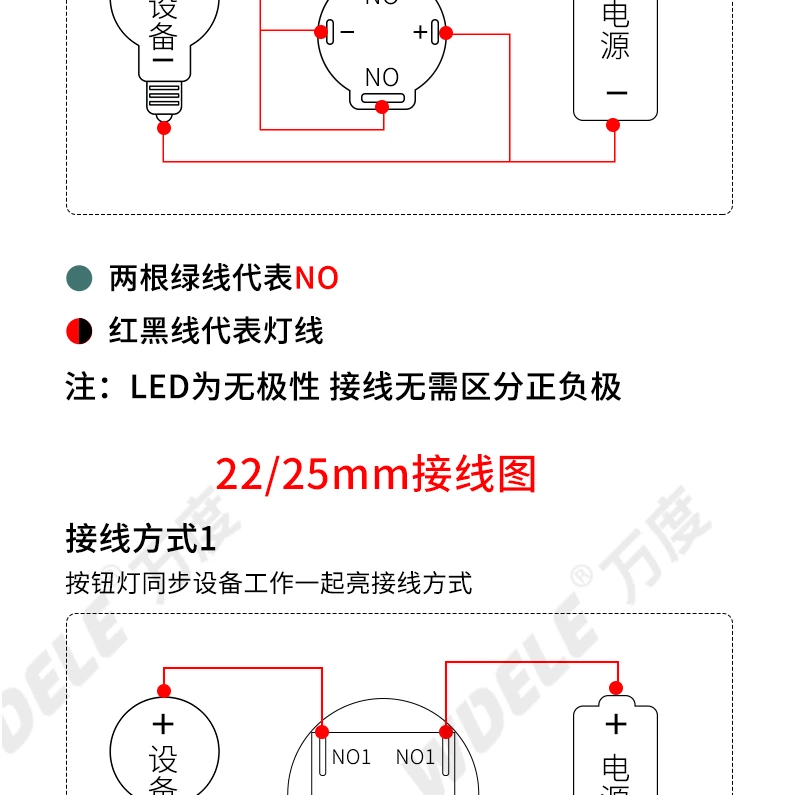 WD-D系列氧化黑大电流金属按钮
