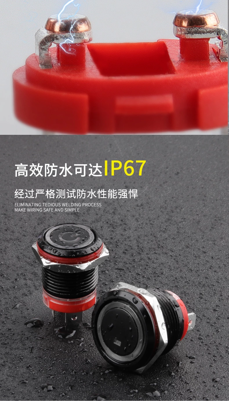 WD-D1系列氧化黑大电流金属按钮